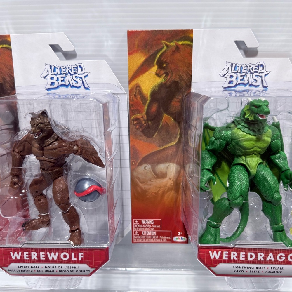Set Of 2 Jakks Pacific Sega Altered Beast Werewolf Weredragon Action Figures NEW